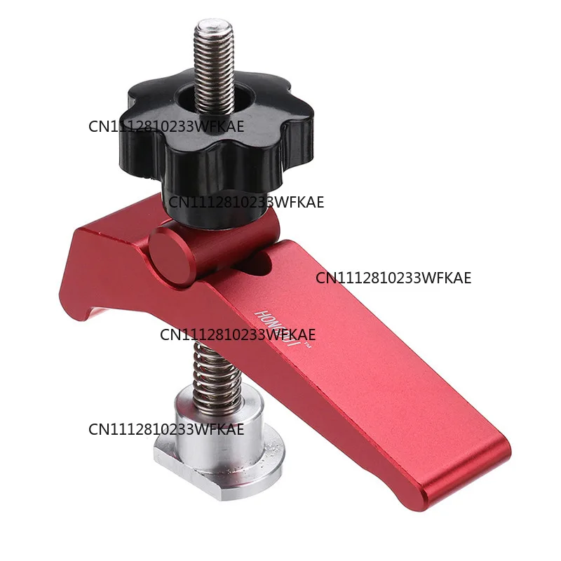 Pure aluminum alloy woodworking table pressing block chute holder pressing plate T sliding handle chute special woodworking tool