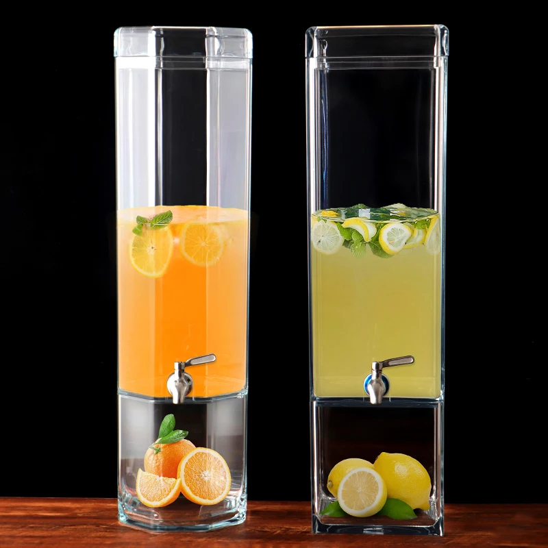 Hot Sale Beverage Dispenser with Faucet Juice Cooler Cocktail Beer Beverage Bathtub Unbreakable PC Acrylic Hotel Cafeteria