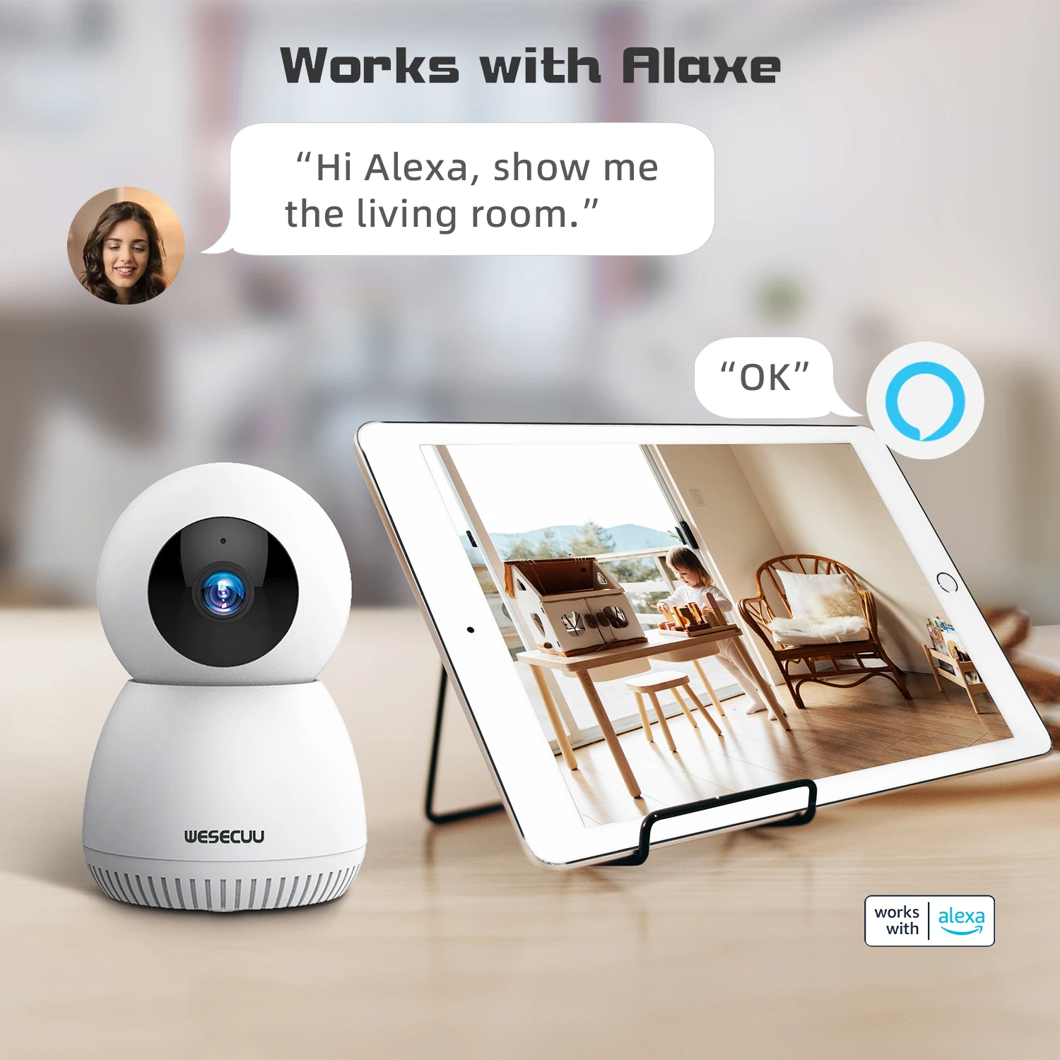 Imagem -05 - Wesecuu 5mp Ptz Câmera ip Wifi sem Fio Smart Home Security Surveillance Câmera Two-way Audio Baby Pet Monitor Video Record