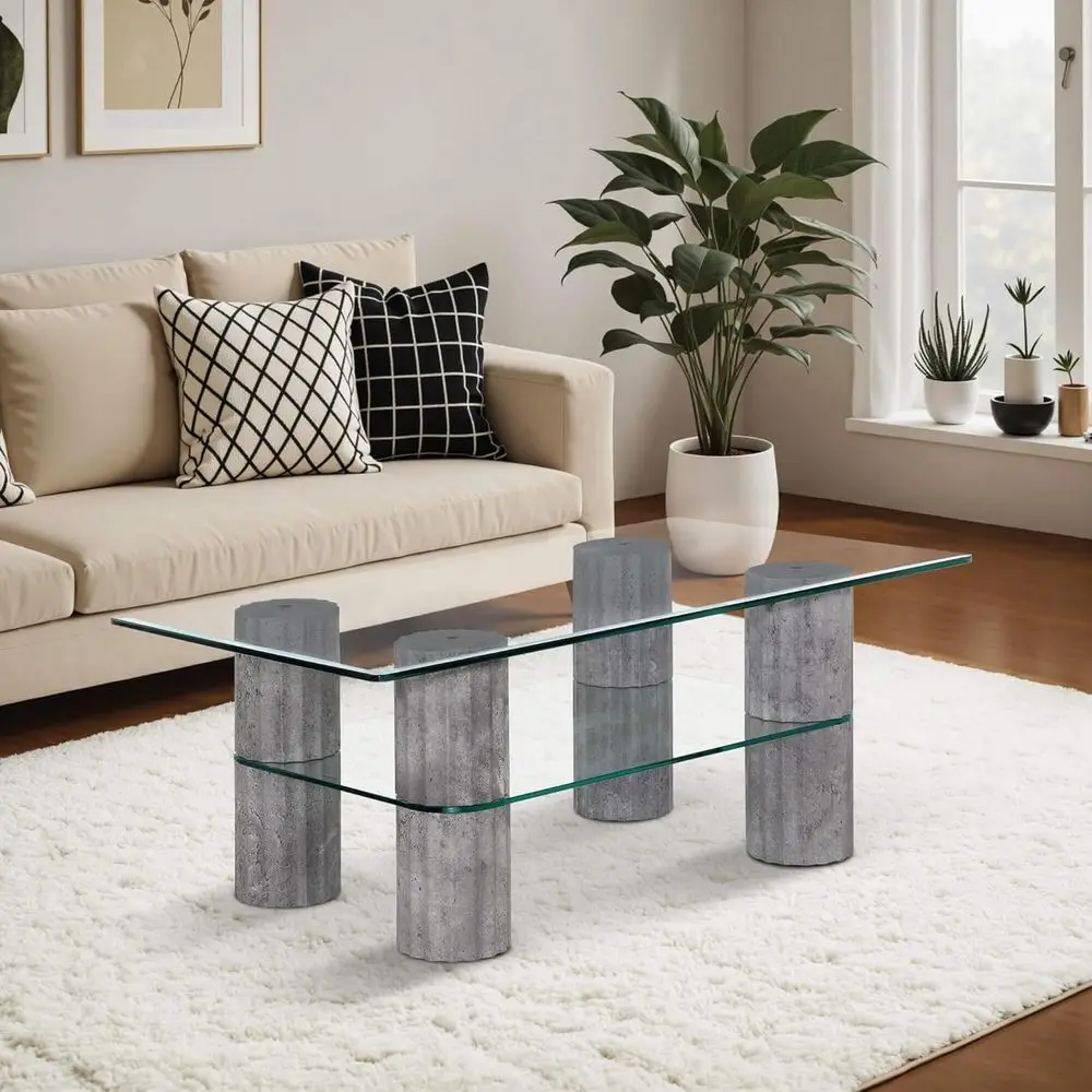 

Серый журнальный столик для хранения вещей с деревянными ножками, компактный для небольших помещений, 44x24 дюйма, простая сборка