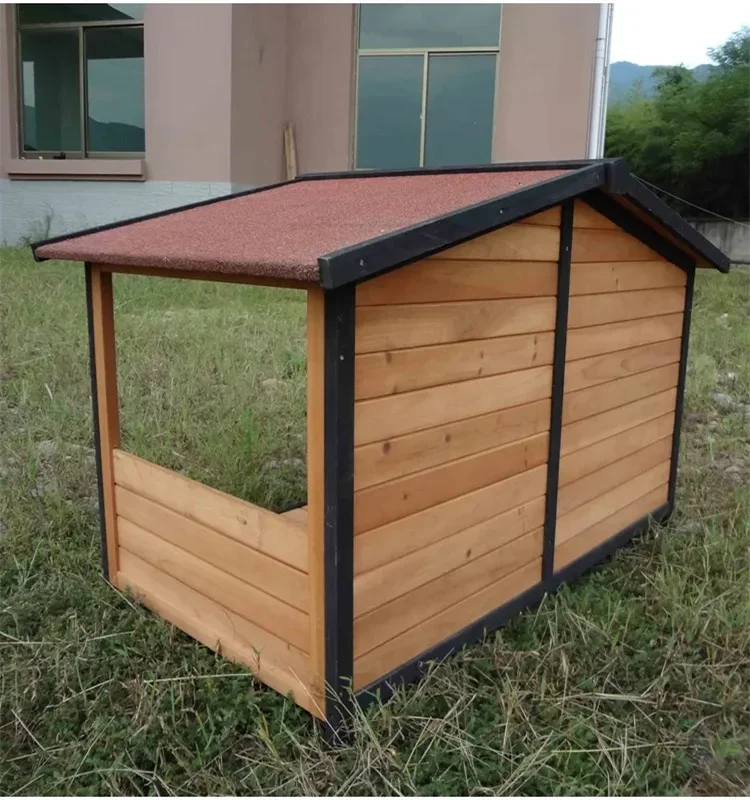 factory custom High Quality With Porch Wooden Luxury Outdoor Dog House