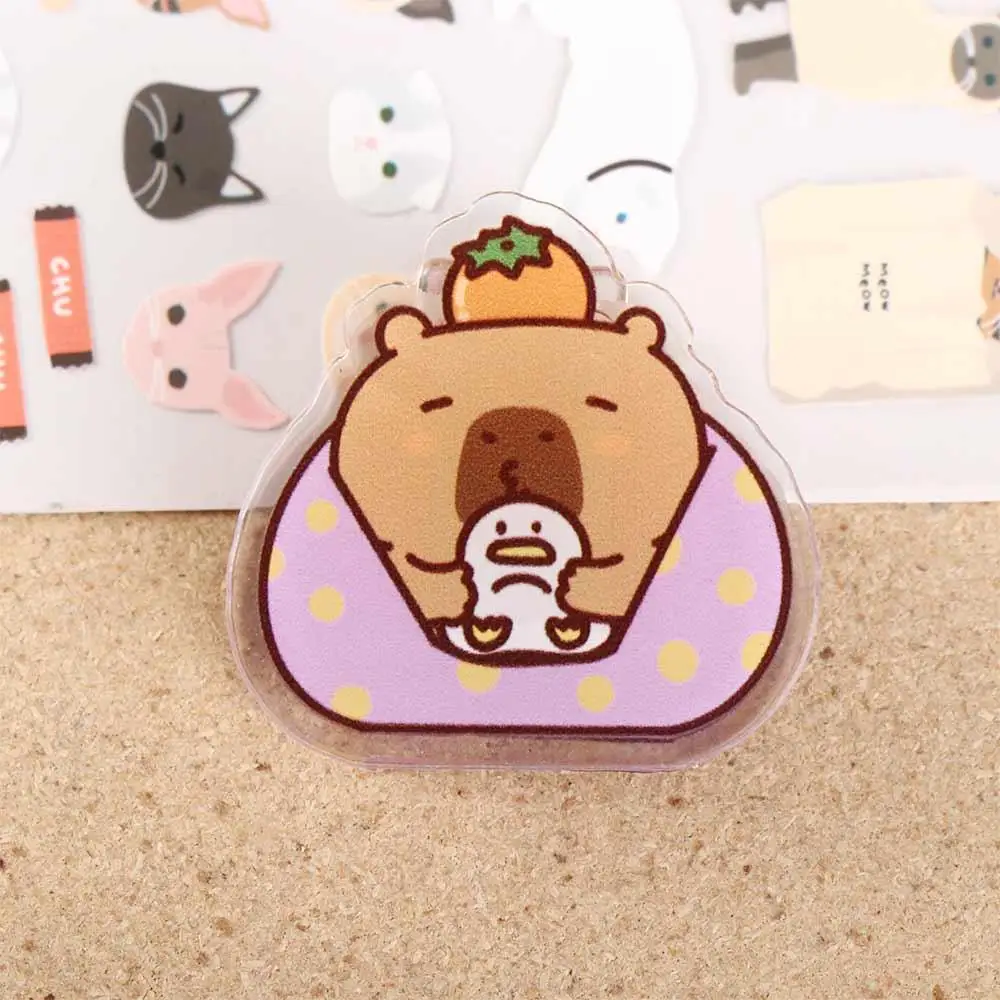 Capybara Cartoon Memo Clip tragbare dekorative transparente Kawaii pp Clip Acryl Cartoon Acryl Büroklammer Student Kinder