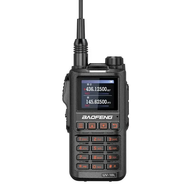 Baofeng-UV-18L Walkie Talkie, Frequência de Cópia Sem Fio, Longo Alcance, Rádio em Dois Sentidos, Sem GPS, 999CH, NOAA, 8800mAh, 10W, Novo, Tipo-C, 2022