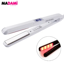 Hair Straightener Infrared and Ultrasonic Profession Cold Hair Care Iron Treatment for Frizzy Dry Recovers Damage Flat Irons