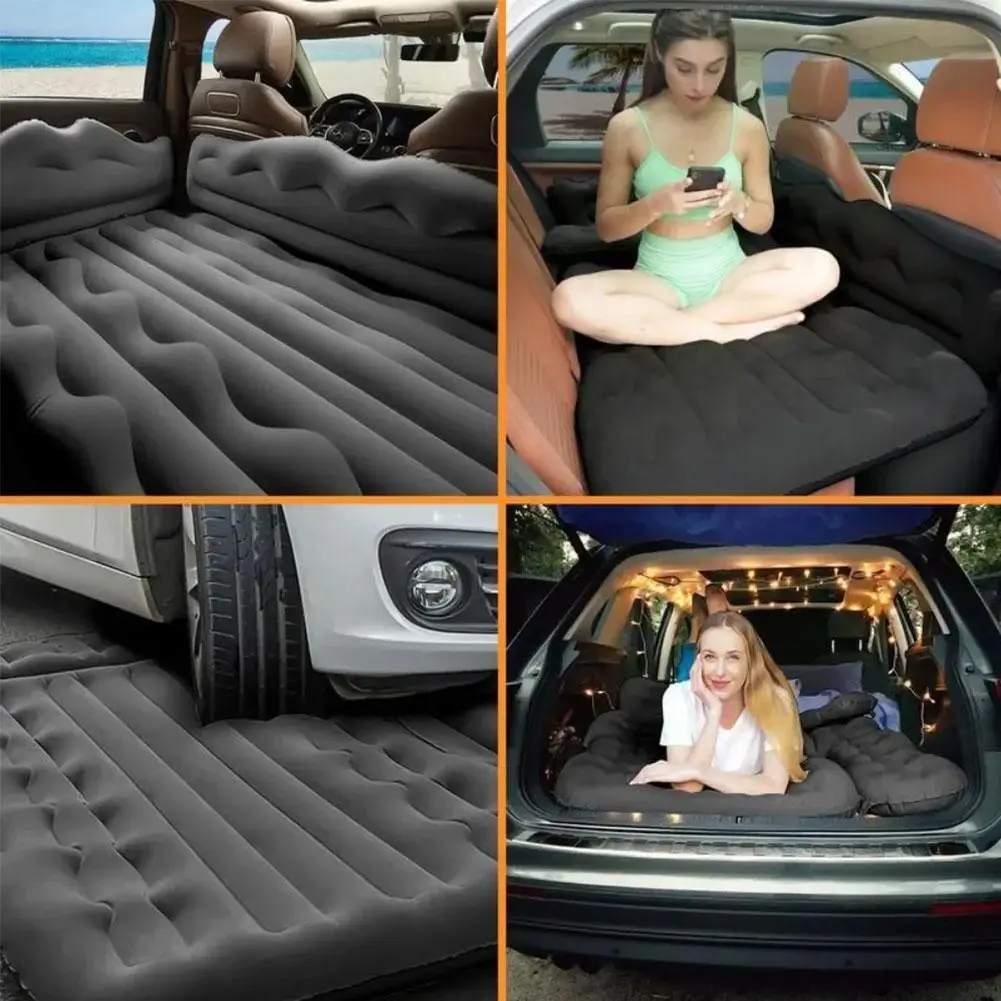 174*126cm Portable Car Travel Inflatable Bed Outdoor Travel Camping Mattress Car Rear Foldable Air Mattress Accesorios Para Auto