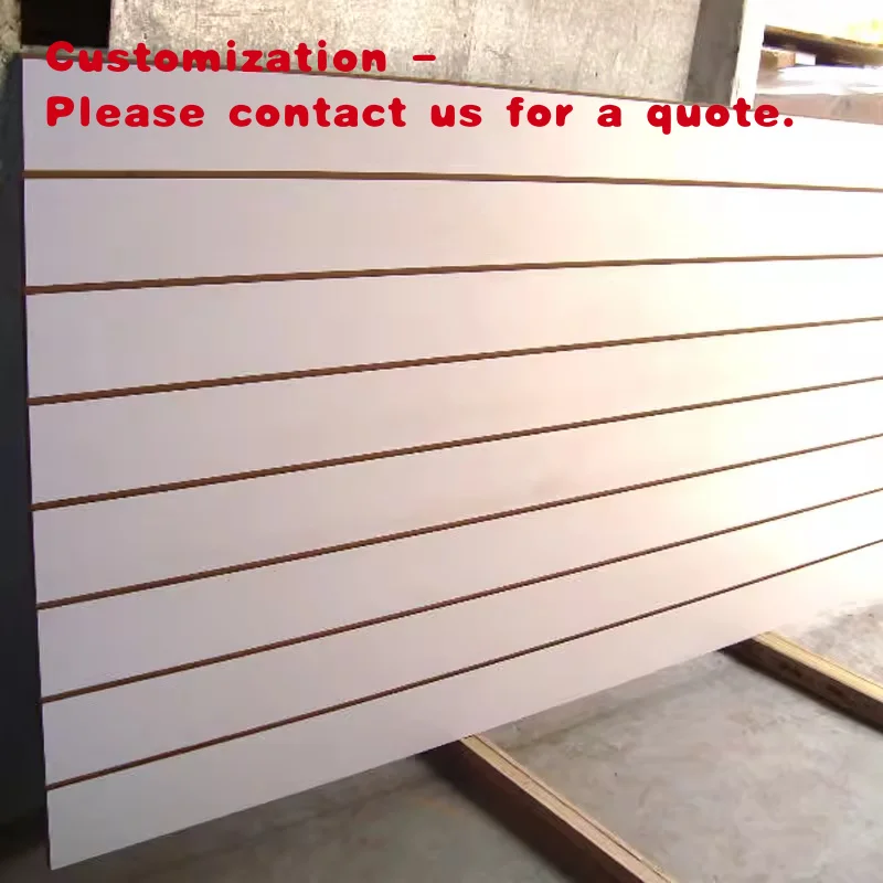 custom.KEWAY Custom White Melamine Facing 4ft X 8ft MDF Slatwall Panel Shoes Store Display Wall Board Display Shelves