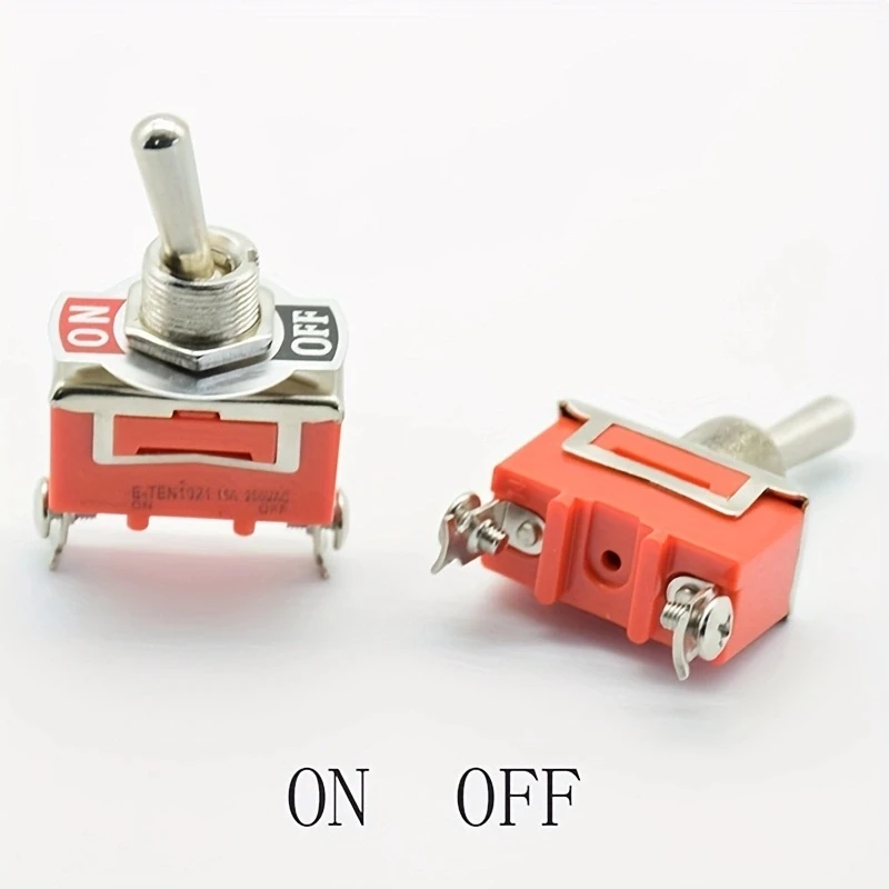 Dash Light Switch Miniature On Off Small SPST Toggle Switch Heavy Duty with Waterproof Cover 12V 6 A/250 VAC 10 A/125VAC