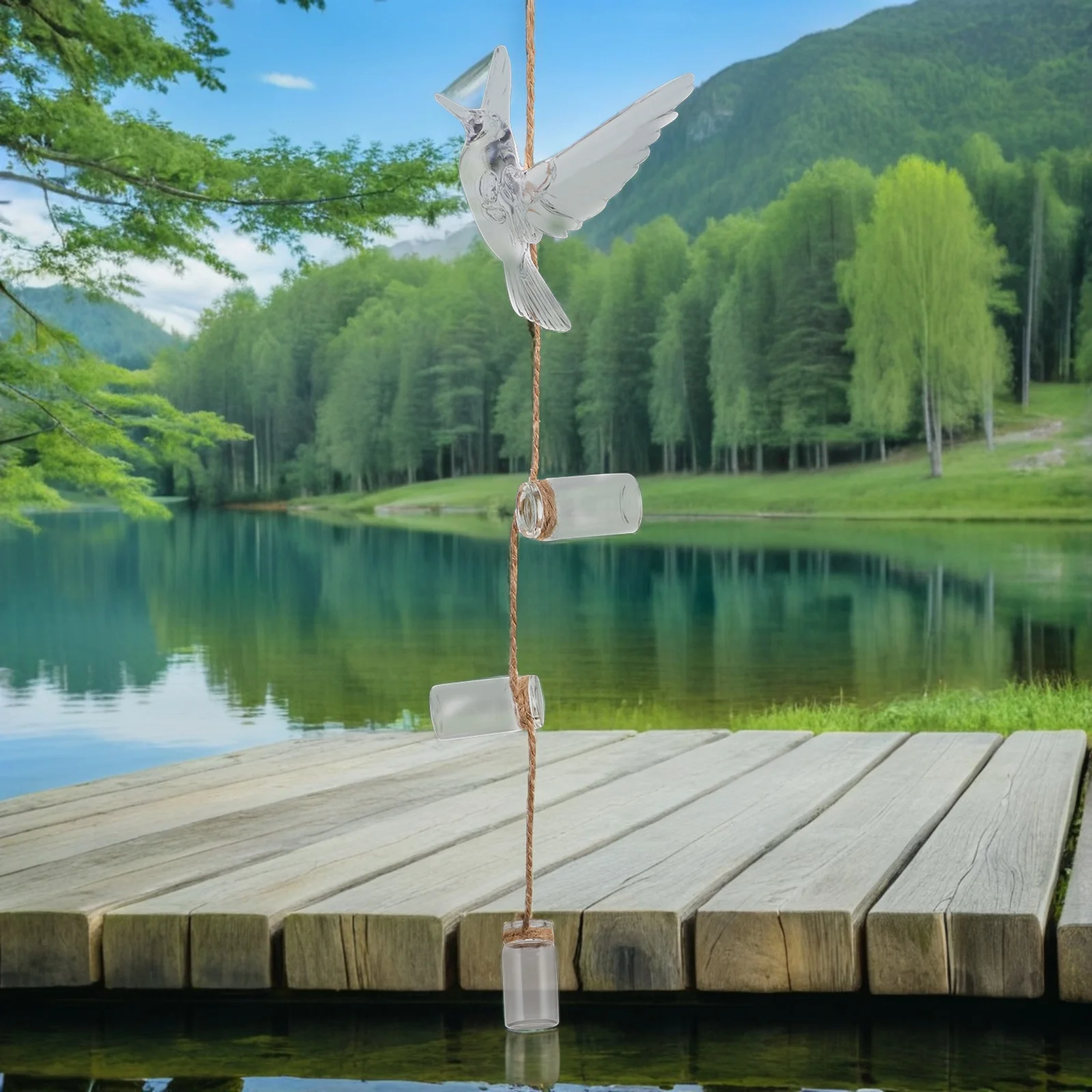 

3Set Hanging Glass Hummingbird Feeder Outdoor Bird Water Dispenser Garden Balcony Patio Decorative Feeding Supplies