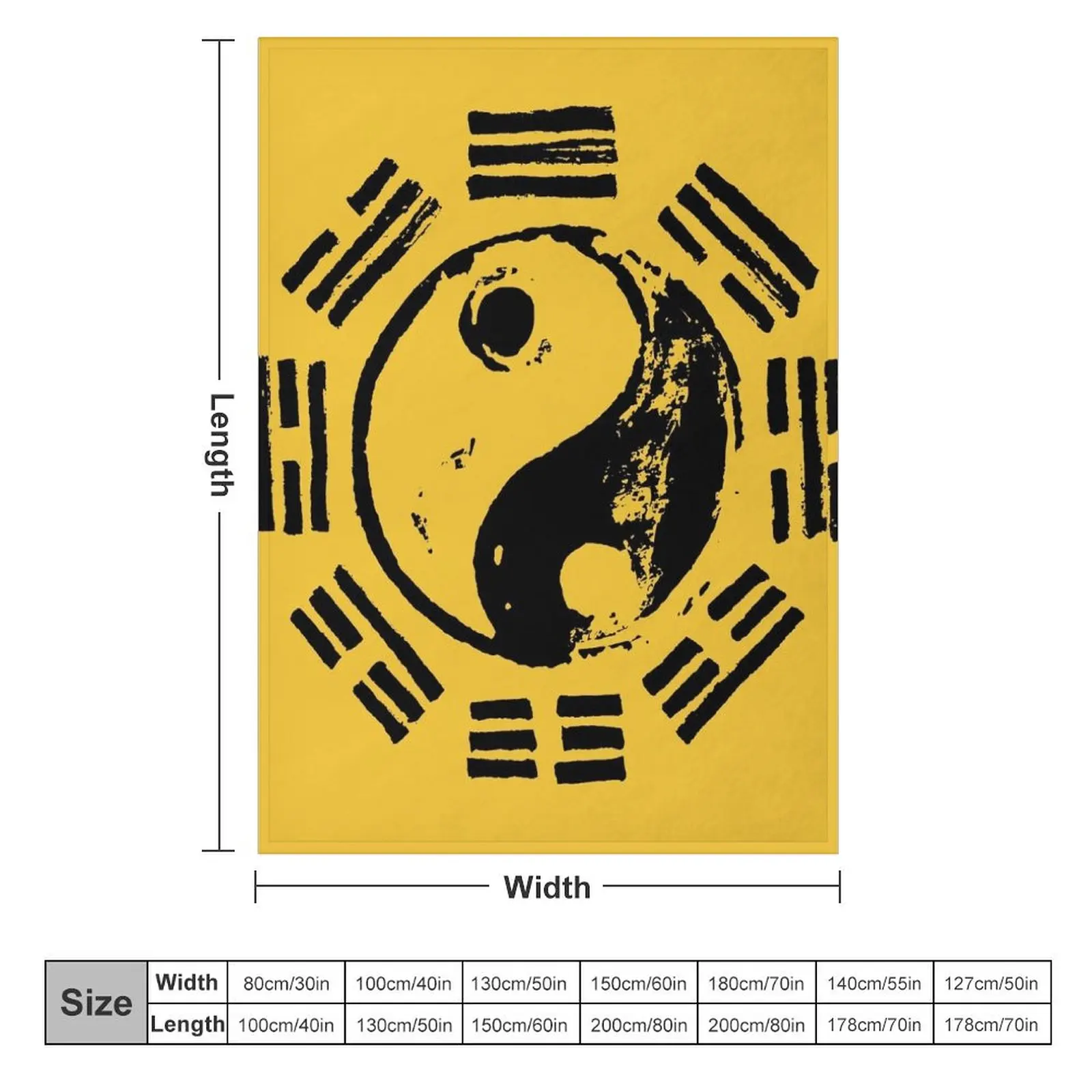 Bagua Symbol Saffron Throw Blanket Luxury Throw Bed linens Comforter Kid'S Blankets