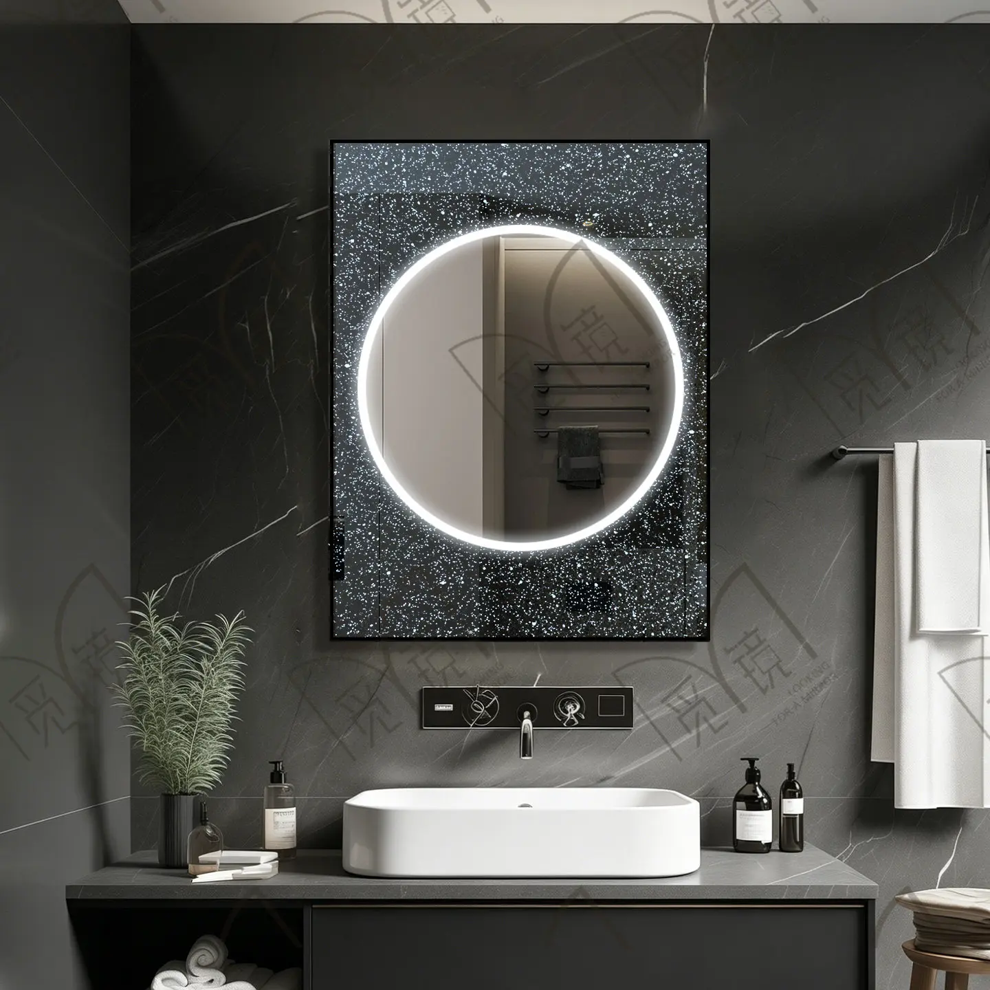 Star Smart Bathroom Mirror High Sense Wall Mounted Washbasin Makeup Mirror
