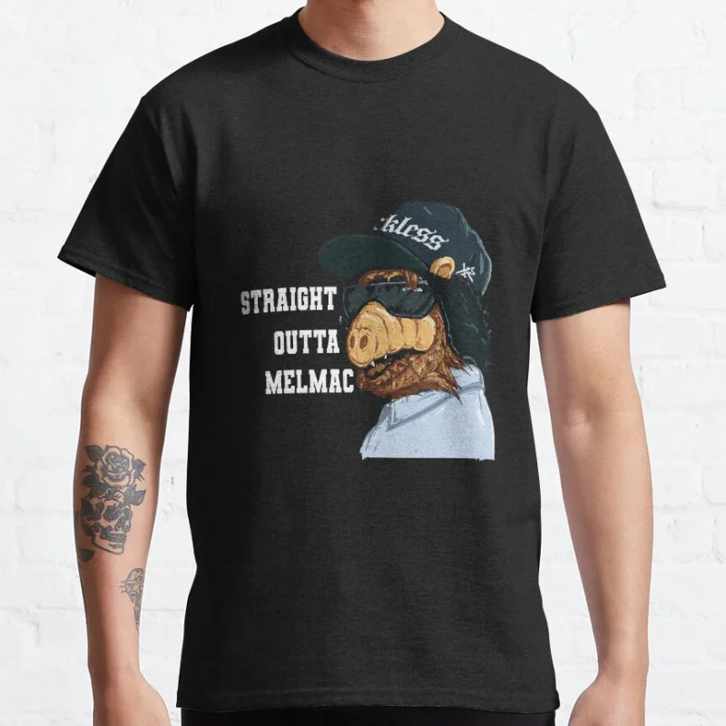 0210 Alf Men's T Shirts Tv Comedy Gordon Shumway Sitcom Cat Series Alien Hipster Tee Short Sleeve 100% cotton  All size tops