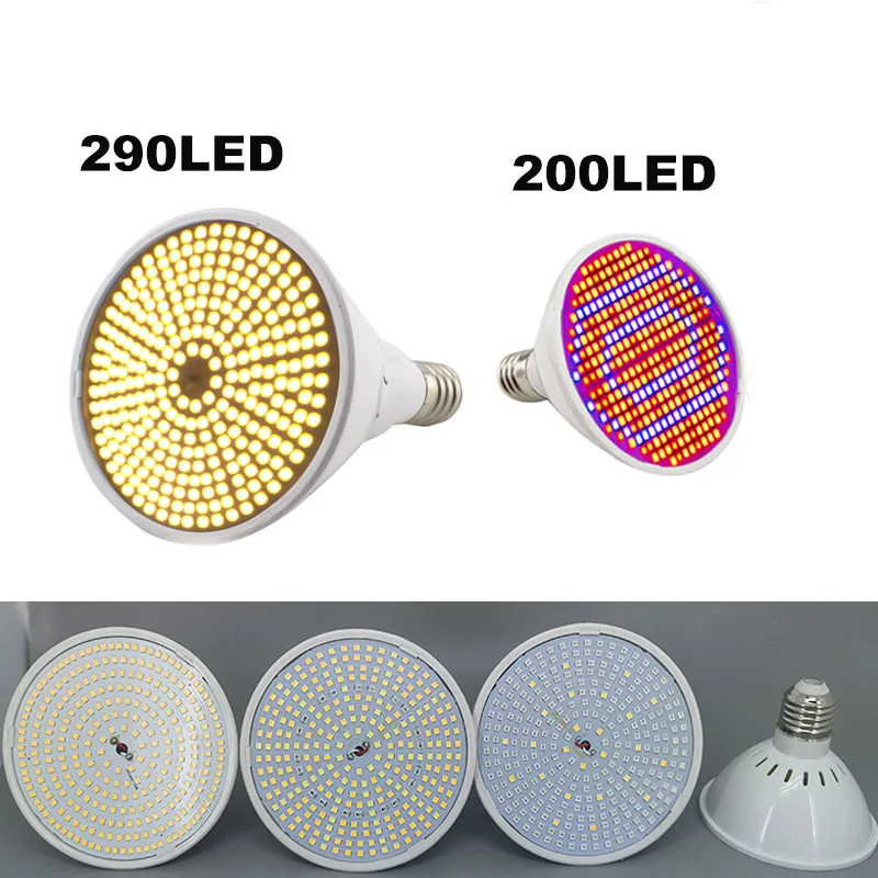 

5types sunlight red blue 200 290 LED Full spectrum Flower Plant Grow Light Lamp Bulbs Hydro indoor Veg Greenhouse growbox tent R