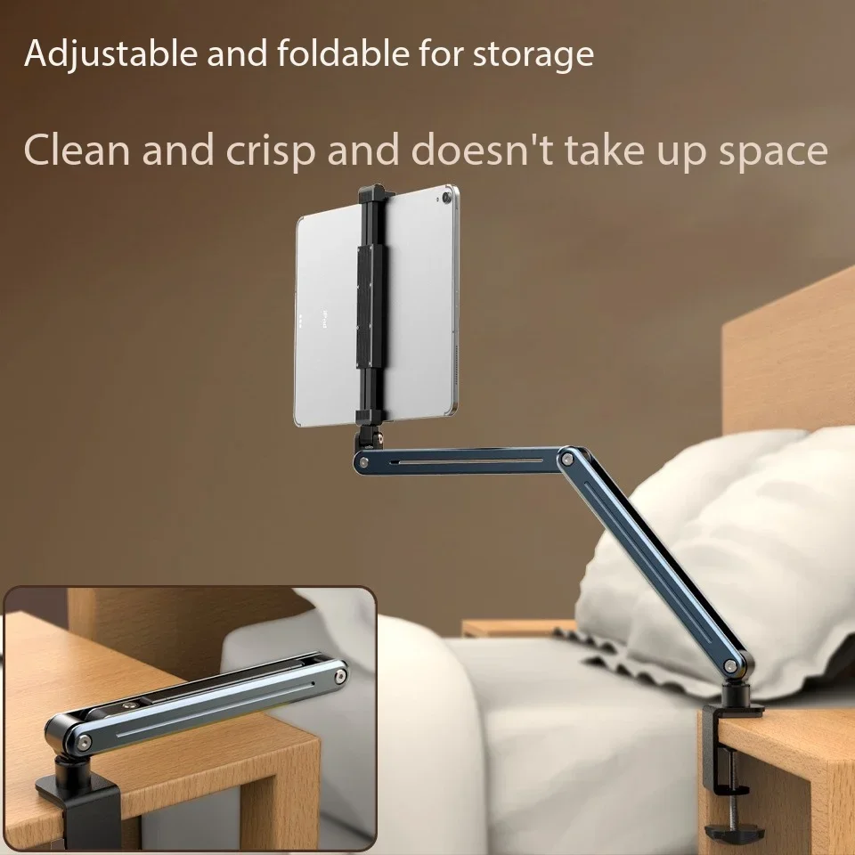 2 In 1 Long Arm Phone Stand Rotatable Tablet Holder For 5-13 Inch Tablet Smartphone Bed Lazy Holder For iPad iPhone Samsung