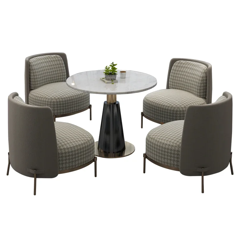 

~Discussion on sofa, high-end hotel, club, beauty salon, reception table and chair combination, modern living room, fabric sofa