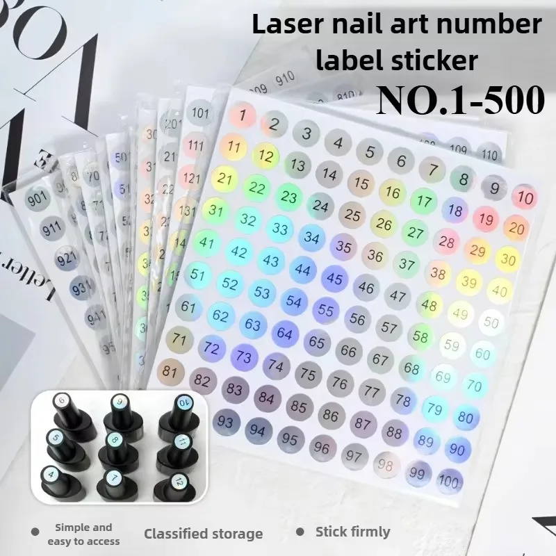 젤 네일 광택제 번호 스티커 라벨, 컬러 바니시 접착제 병 립스틱, 네일 팁 디스플레이 마크 넘버링 매니큐어 도구, 1 개, 2 개