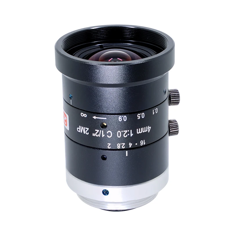ZLKC C-Mount 4mm FA 1/2'' Wide Angle Machine Vision Lens Industrial Camera Manual Iris CCTV  Low Distortion Filter Thread 30.5