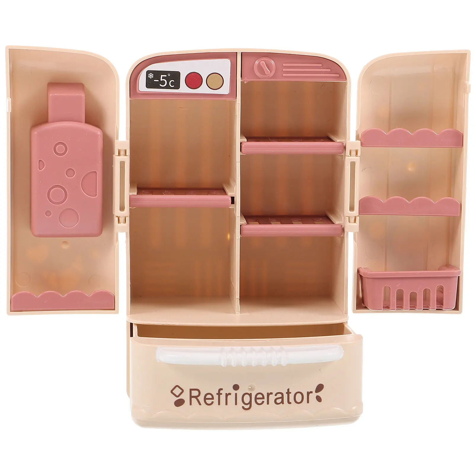 

Miniature Fridge 1:12 Scale Premium Mini Fridge for Dollhouse Kitchen Decor Small Size Lightweight Detailed Workmanship Fade