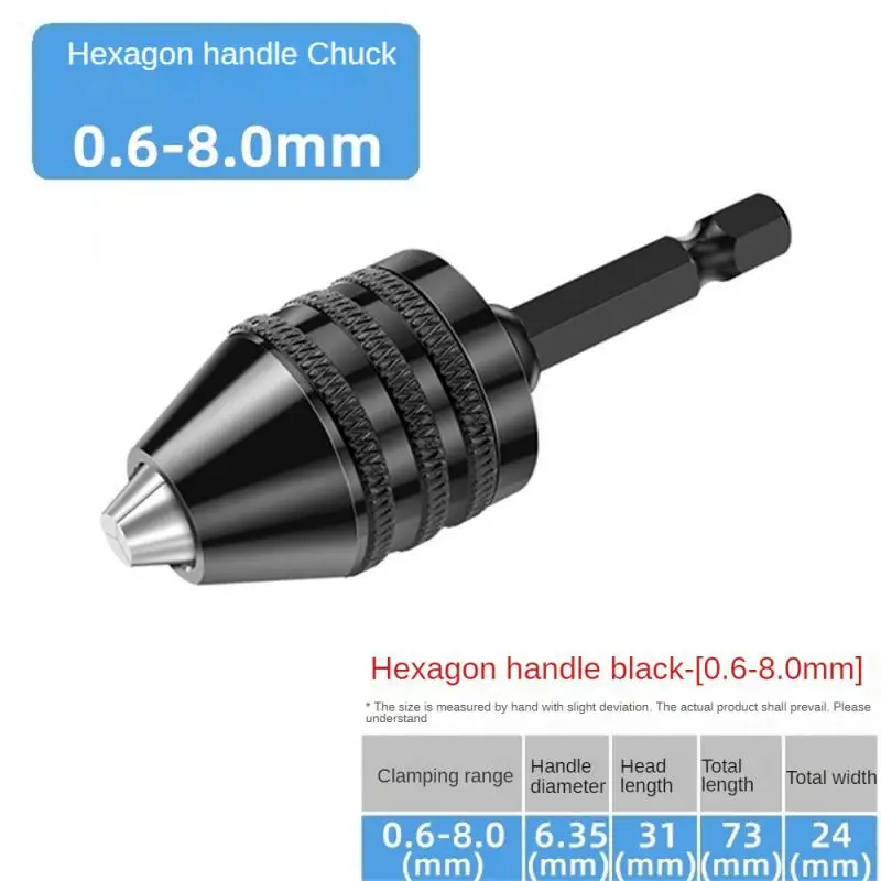 Quick Change Keyless Drill Bit Chuck Hex Shank Adapter Converter Three-Jaw Chuck Electric Grinder Drill Chuck Accessories Tool