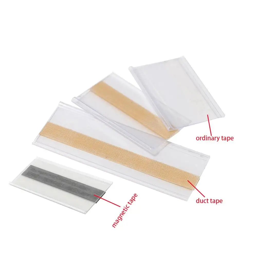 40 قطعة من البضائع البلاستيكية سعر المتكلم علامة عرض شرائط البيانات البلاستيكية حامل قصاصة الرف رف لاصق