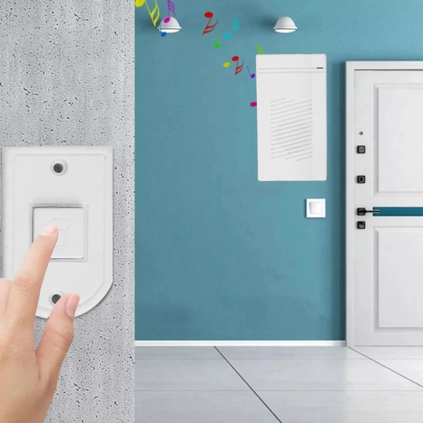 1PCS 100cm Ding Dong Wired Doorbell Guest Welcome With Line For Home Hotel Access Control System Plastic Wired Doorbell