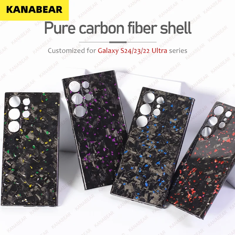 KANABEAR Carbon fiber case for Samsung Galaxy S24 ultra  Anti-fall Forged Carbon Fiber Slimv Design  cover S23 ultra s22u