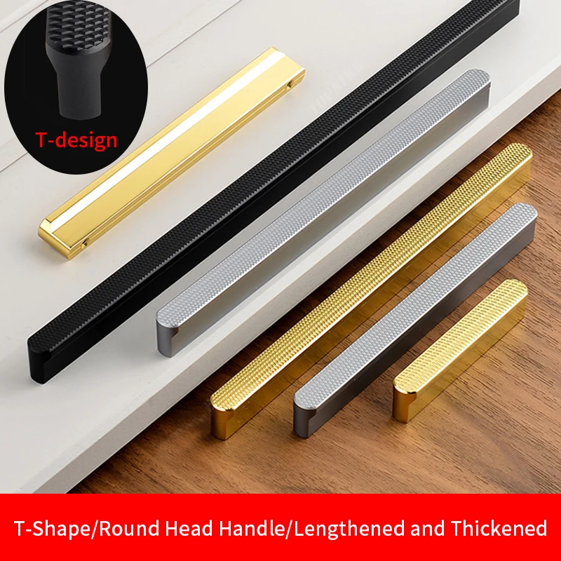 

Light luxury style cabinet door handle wardrobe drawer knob gold black aluminium monogrammed round head embossed pulls