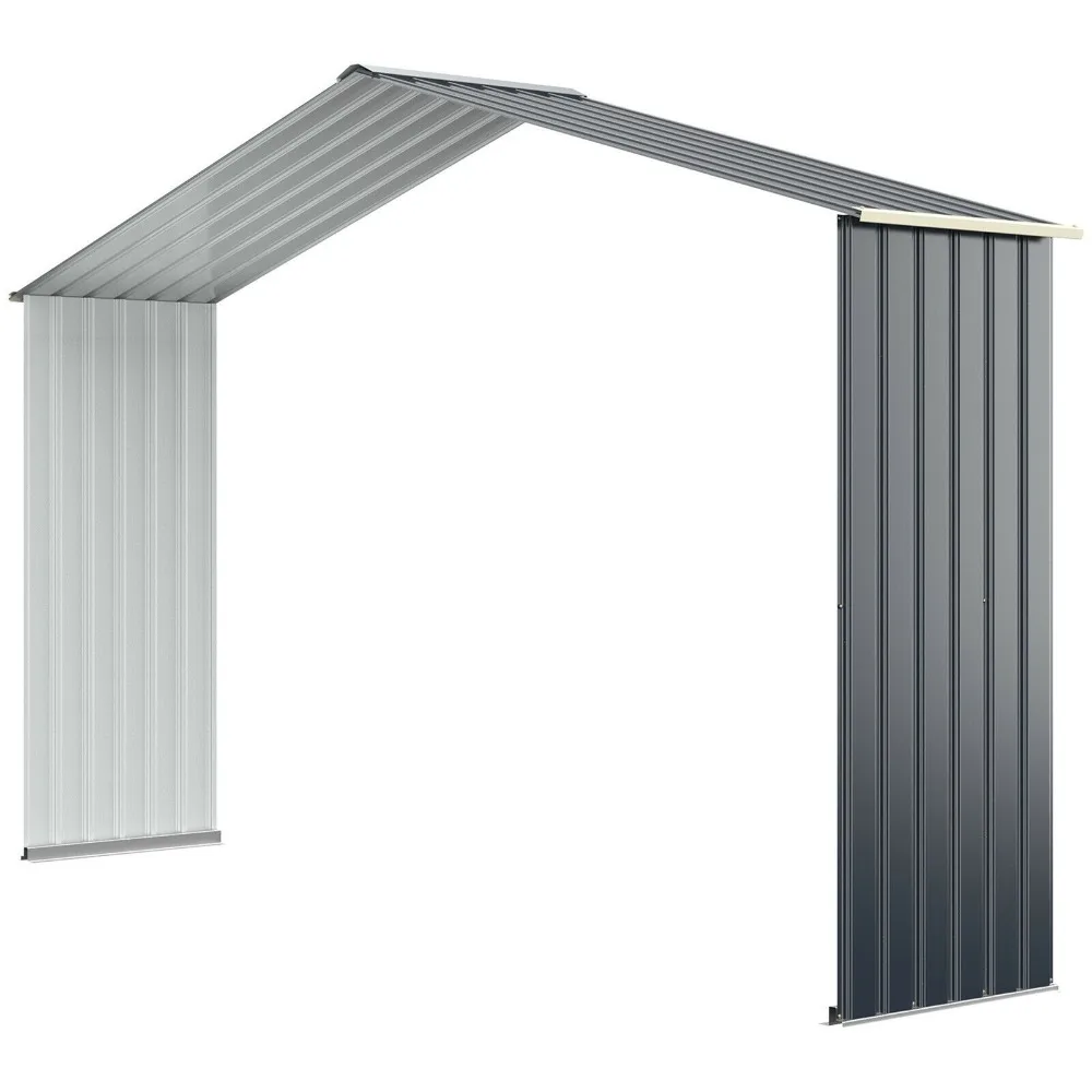 

Outdoor Storage Shed Extension Kit for 11.2 ft Shed Width Grey