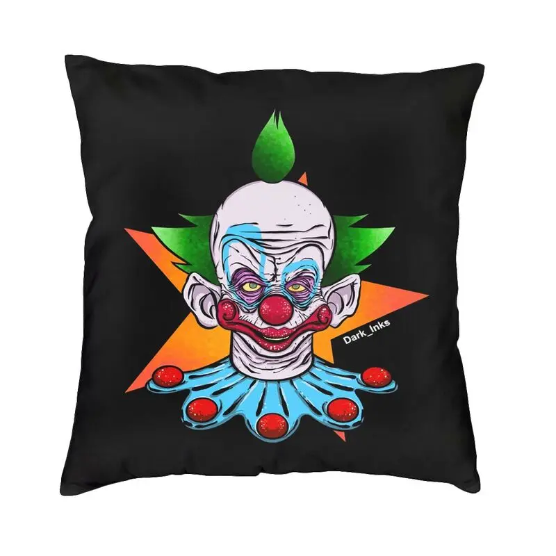 Halloween Film Killer Klowns From Outer Space Funny Horror Pillow Decoration Fashion Cushions for Sofa Square Pillowcase