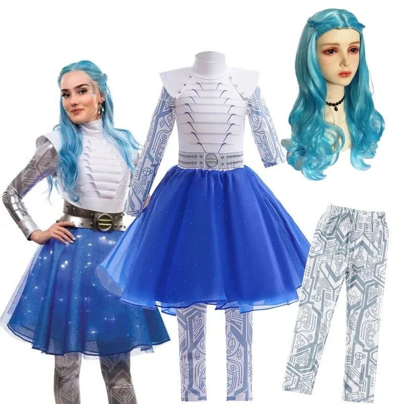 Zombies 3 Addison alien ropa para niños niñas traje de animadora disfraz Cosplay fantasía infantil Halloween fiesta de cumpleaños vestido elegante