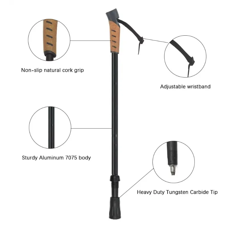 Winter sports custom new design aluminum ski pole