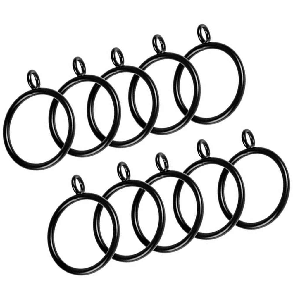 

20 Pieces Black Metal Drapery Ring 38Mm Id Heavy Duty Curtain Rings Slide Onto Rod for Home Window Treatment Hardware Supplies