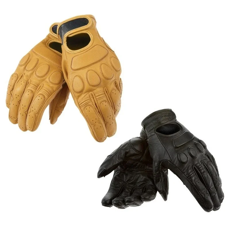 

Motorcycle leather retro gloves, gloves, racing riding anti-drop breathable gloves