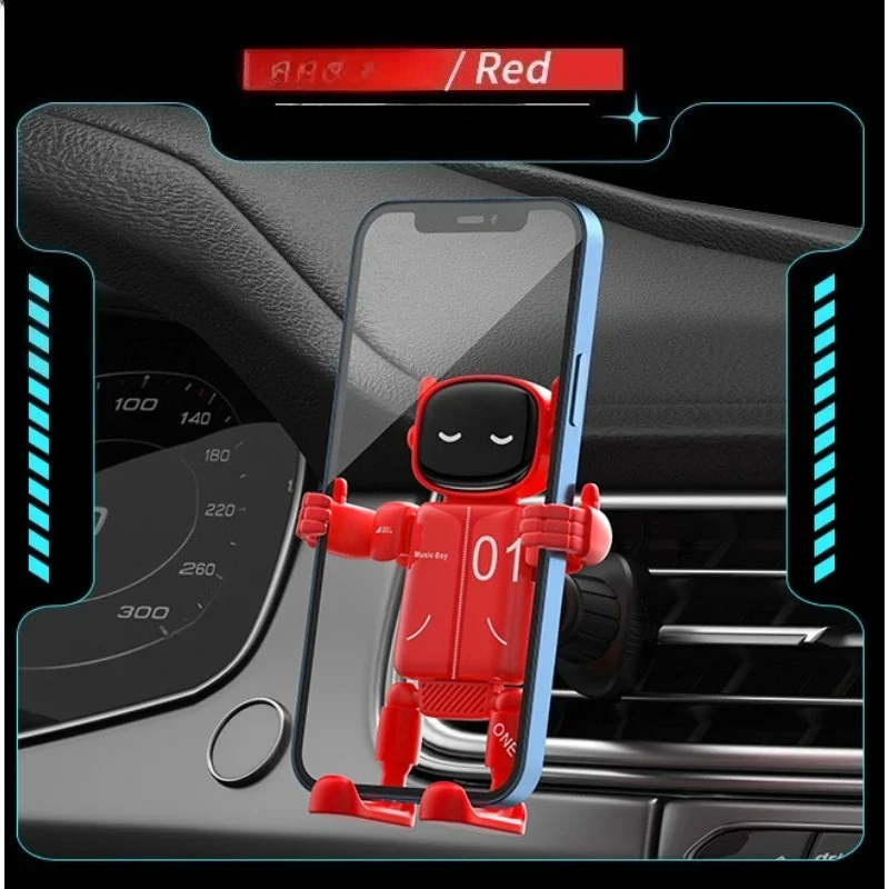 Suporte Mecânico de Celular para Carro com Fixação por Gravidade, Clipe para Saída de Ar, Suporte Multifuncional em ABS para Navegação Automotiva, Sup