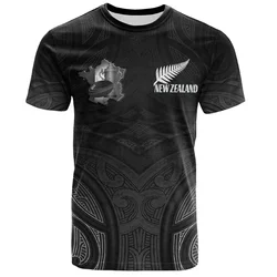 Summer New Zealand Maori Rugby Ball Printed T-shirt Sports Fitness Men's Quick Drying T-shirt Fashion Hawaiian Sportswear Top