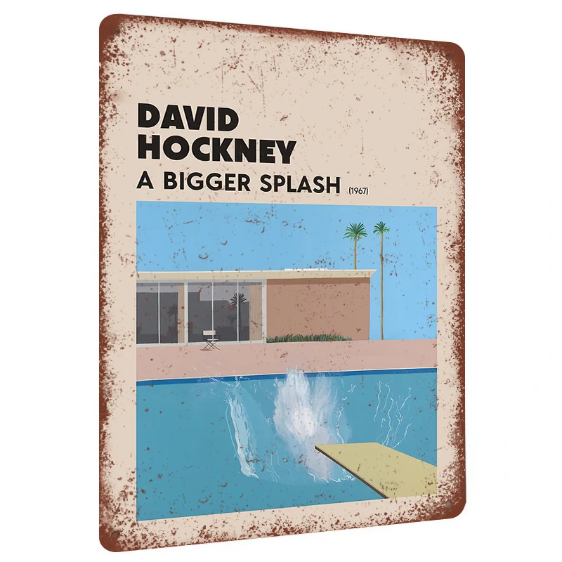 David Hockney A Bigger Splash 1967 Metal Wall Art Modern Home Decor Pool Painting Replica