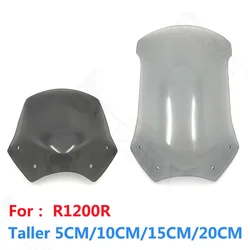 For R1200R R1200 1200 R Motorcycle Windshield Windscreen Wind Deflectors 2006 - 2014 Taller 5CM/10CM/15CM/20CM