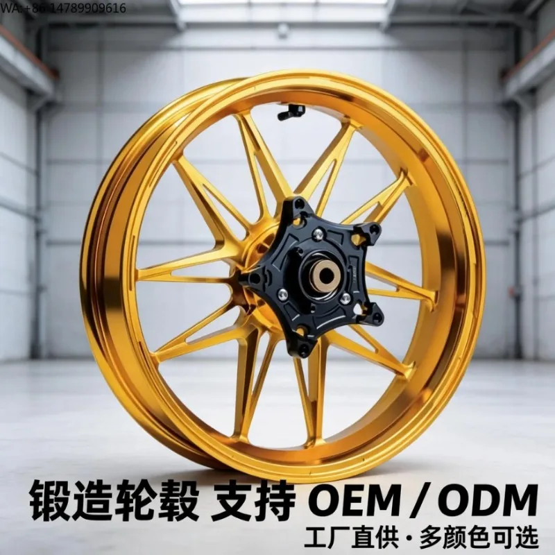 High-End Custom Motorcycle Rims Made In China14/15 Inch Foreign Trade Motorcycle Modified Wheels CNC Aluminum Alloy Wheels, Ligh