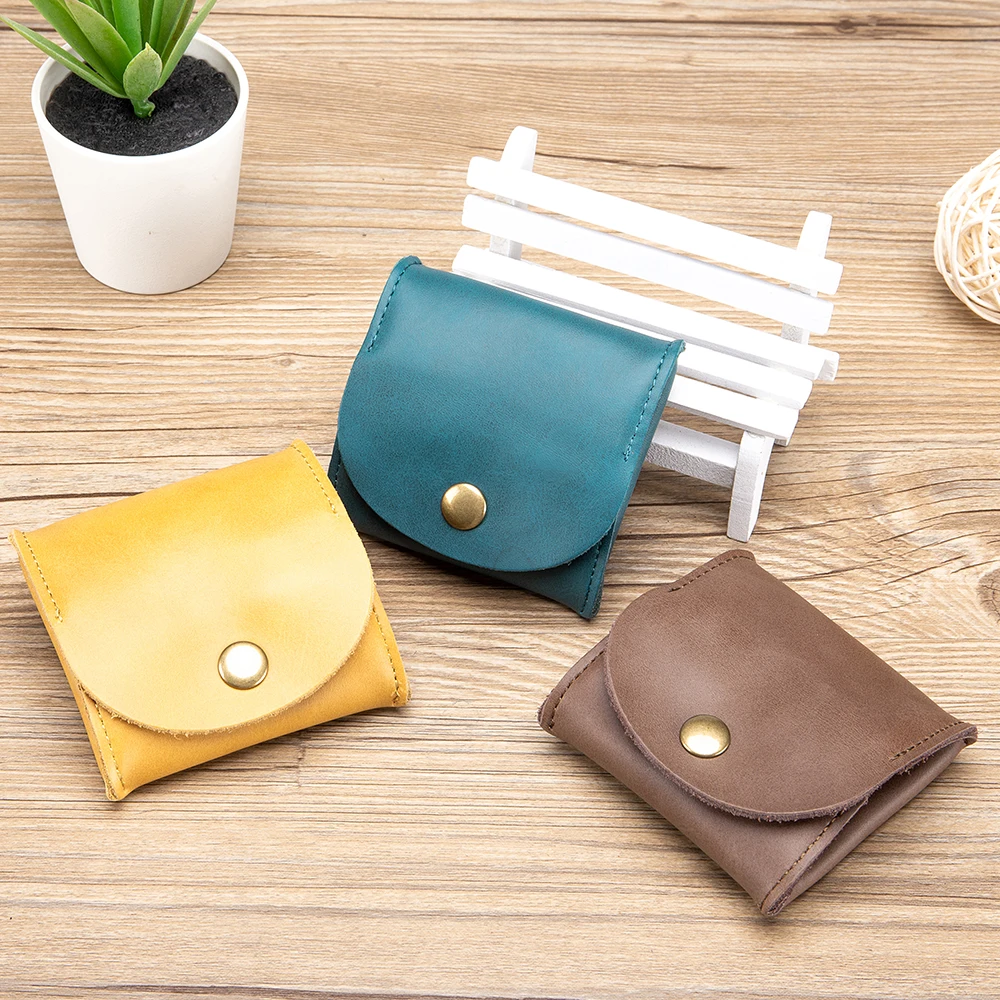 Japanese coin bag leather mini earphone zero wallet ins small leather purse to receive package