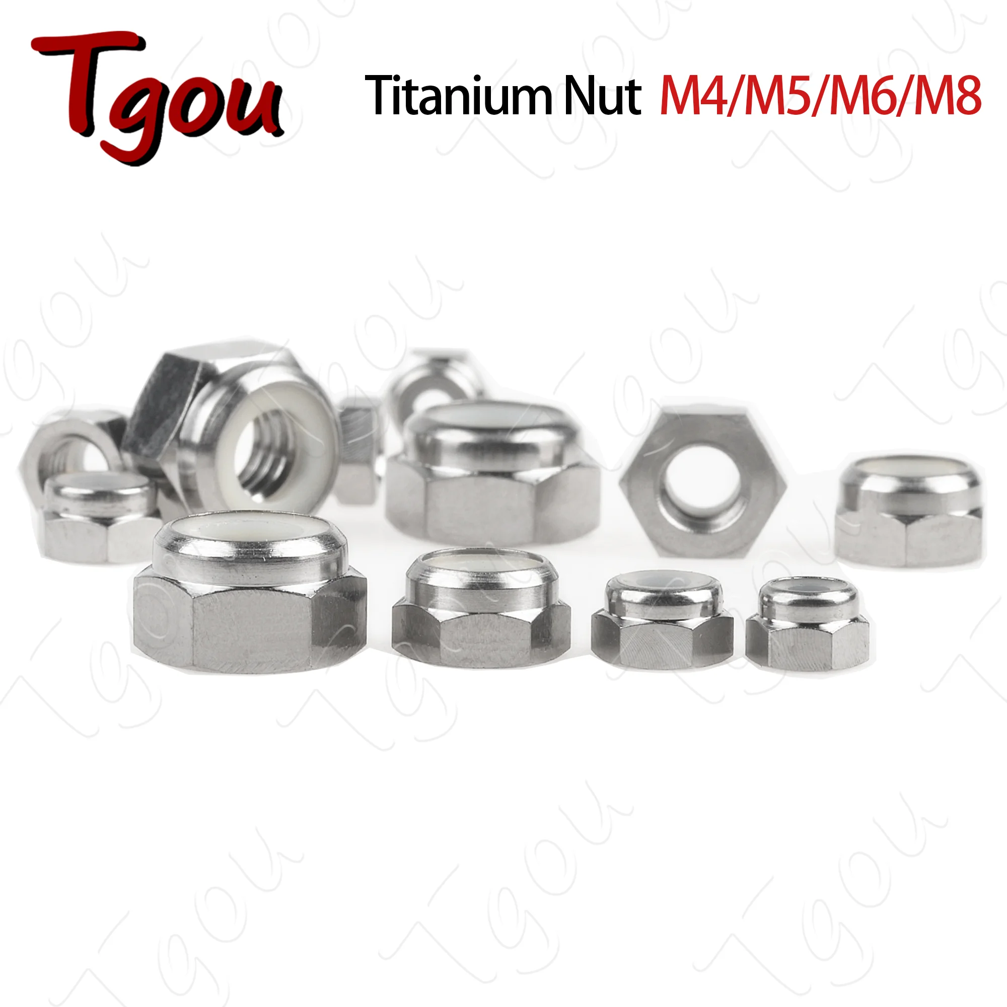 Titanium Nut M4/M5/M6/M8 Nylon Lock Nuts for Bicycle Motorcycle