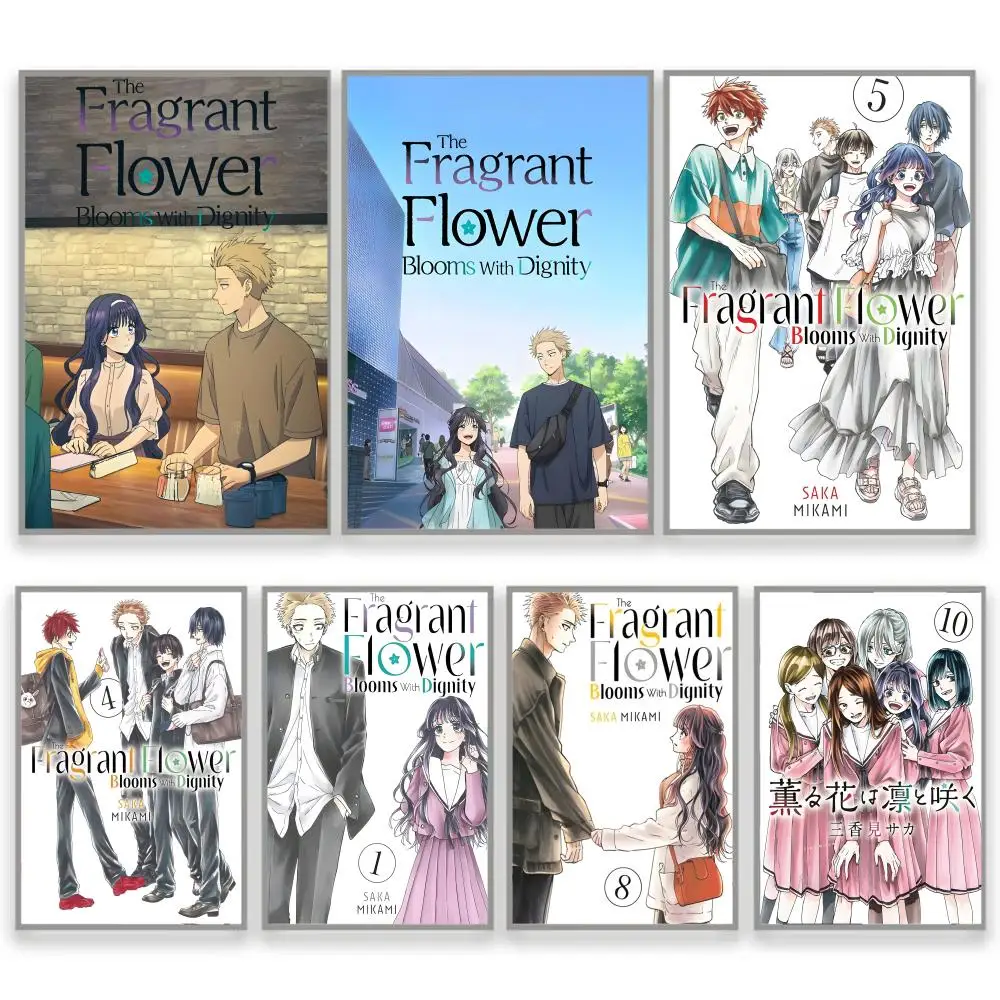 

Anime The F-fragrant Flower Blooms With Dignity Painting Calligraphy Aesthetic Cotton Canvas Wall Art for RoomCoffee House Decor