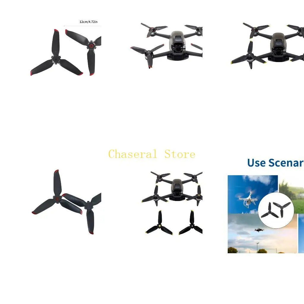 E7CE 2Pcs Lightweight Racing Propellers Optimized Performances Quadcopter Accessories