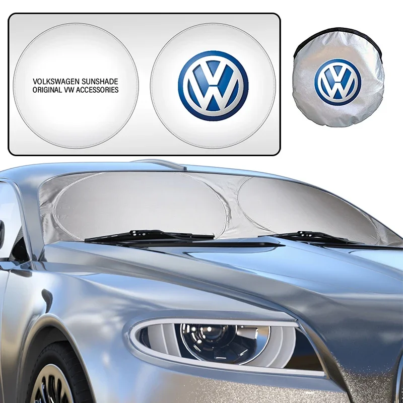

Солнцезащитный козырек на переднее окно автомобиля, складной лобовое стекло, УФ-блокировочный чехол для Volkswagen GOLF Polo Tiguan VW GTI PASSAT
