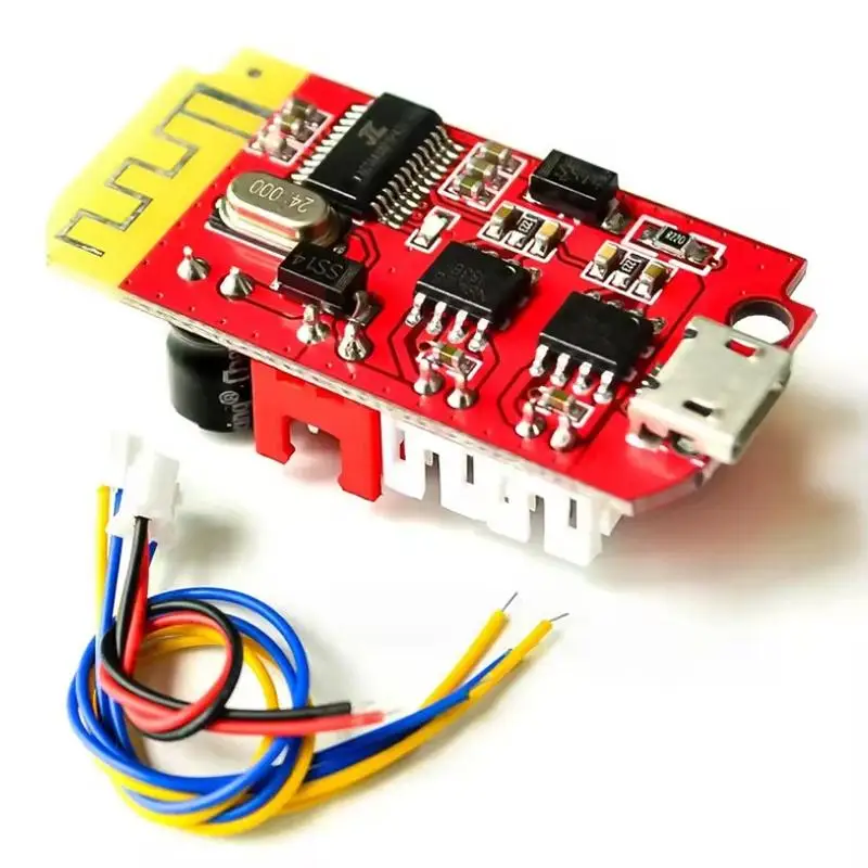 Wireless Bluetooth Audio Receiver Board With USB Port And Connection Cables For DIY Speaker Projects Car Audio Modification