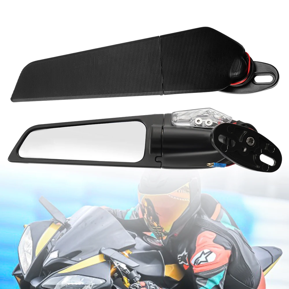 Motorcycle Mirror Modified Wind Wing Adjustable Rotating Rearview Mirror For Kawasaki ZX10R ZX9R ZX7R ZX6R ZX636 ZX12R ZX14R