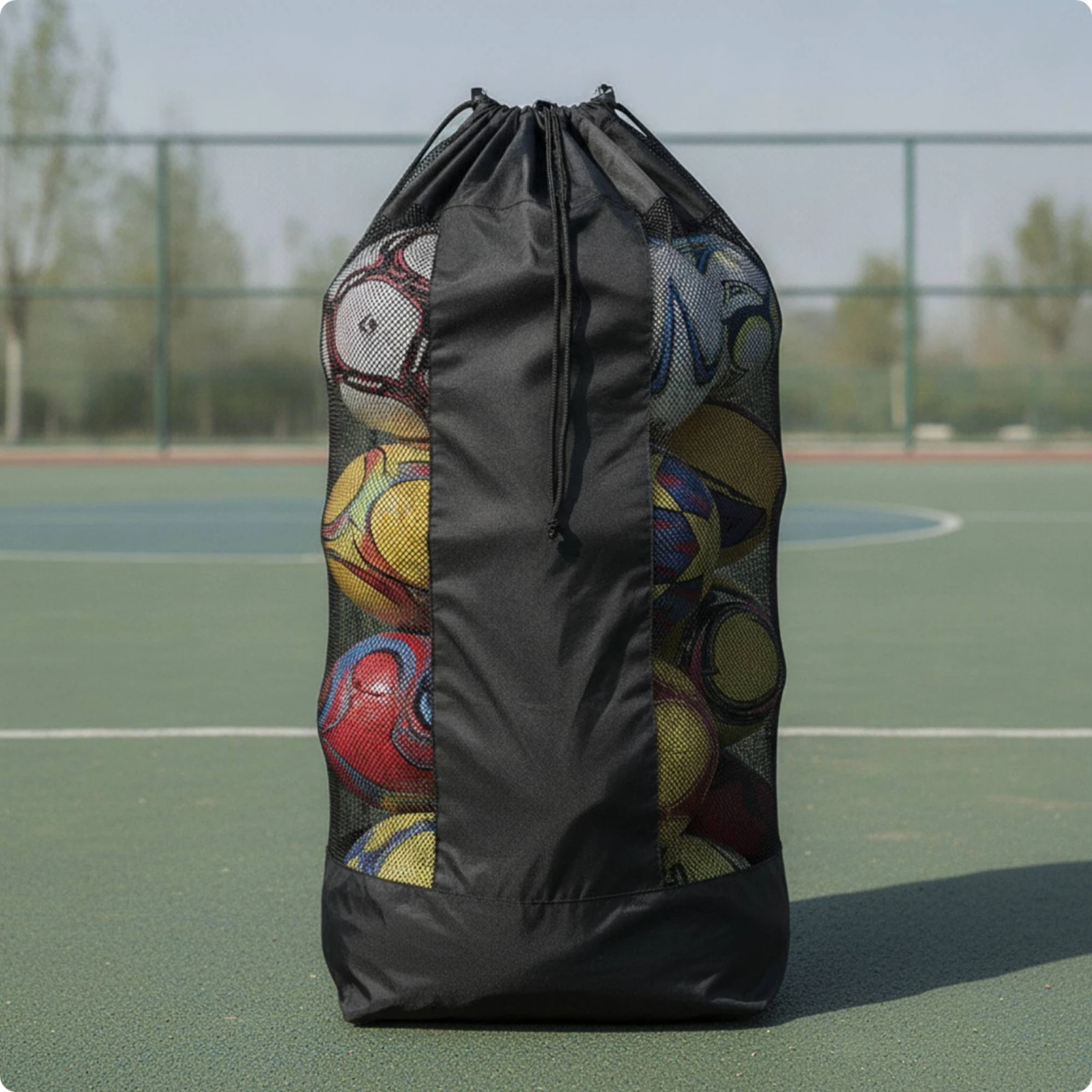 Sports Ball Bag with Shoulder Strap Adjustable Sports Ball Bag with Drawstring Closure Lightweight Heavy Duty for Coaches