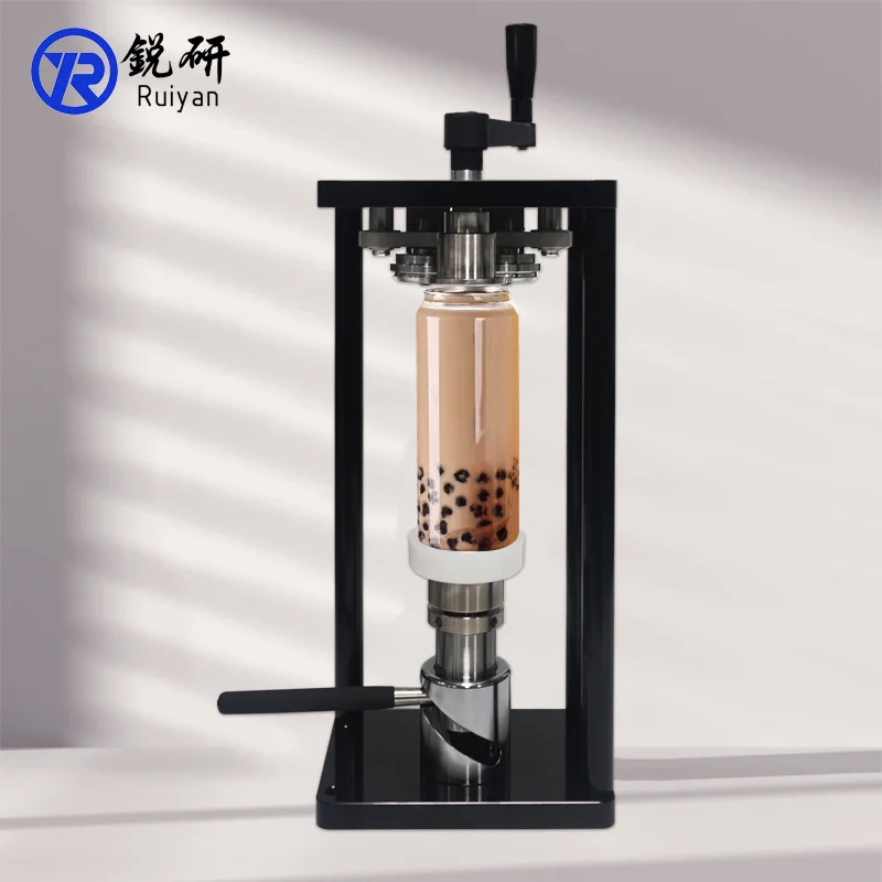 Manual Rotary Can Sealer Seamer PET Plastic Aluminum Closing Machine Tin Soft Drinks Coffee Beer Bubble Tea Can Sealing Machine