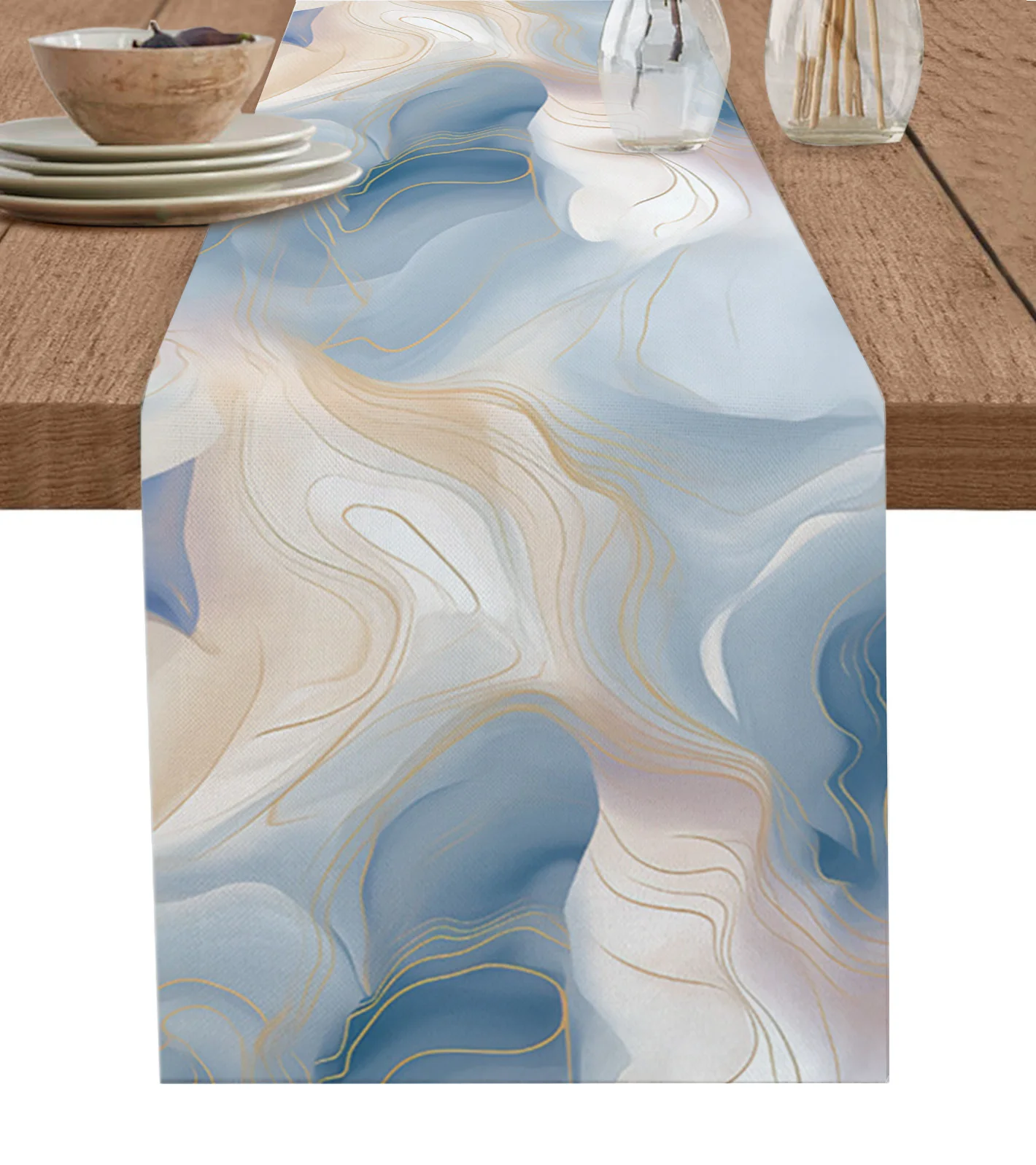 

Texture Line Marble Gradient Abstract Table Runner Decoration Home Decor Dinner Table Decoration Table Decor