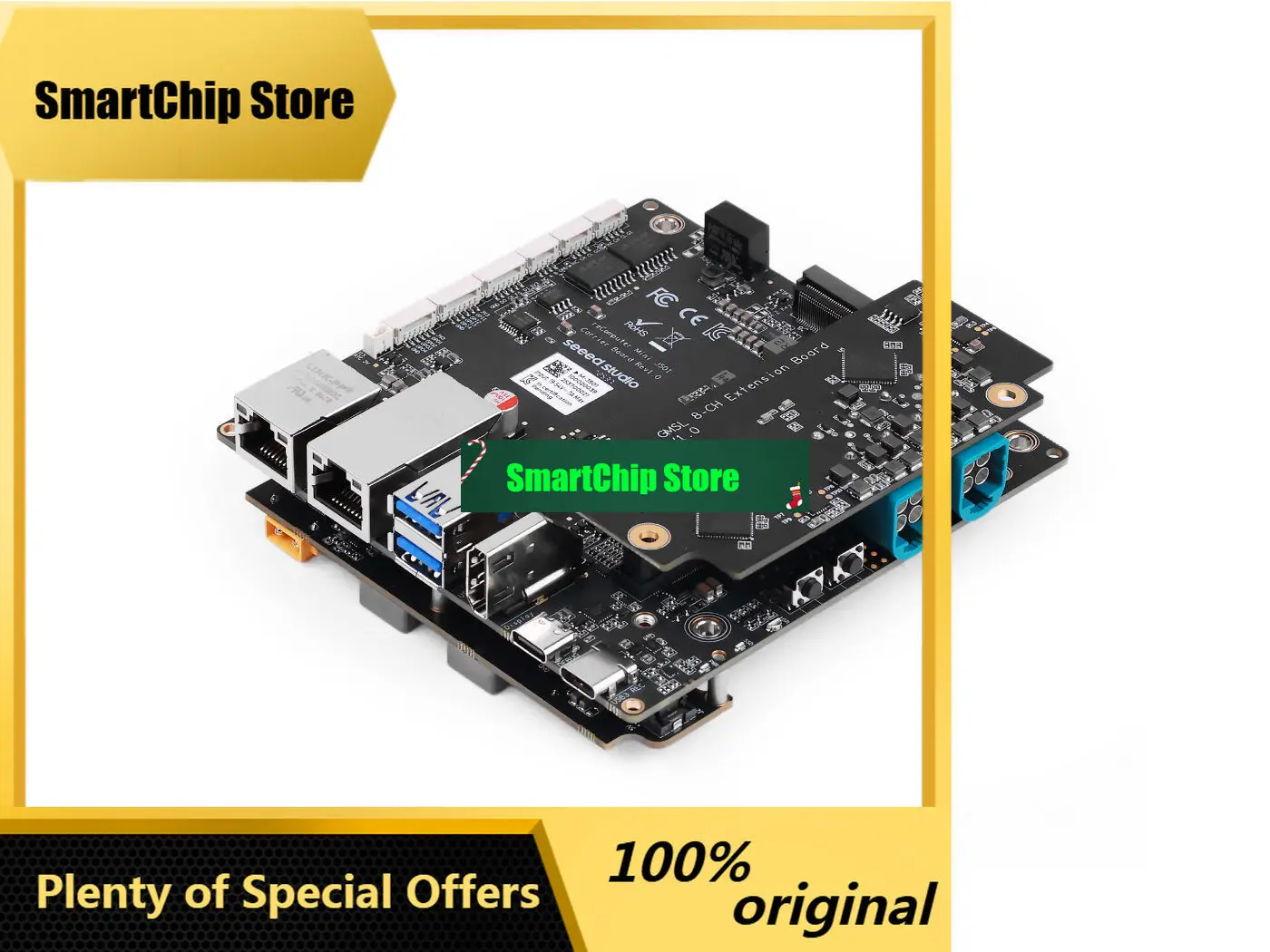 SmCpCarrier Board For NVIDIA Jetson AGX Orin Modules With GMSL Extension ReComputer Mini J501,CAN,USB, Ethernet,RS-485,I2S