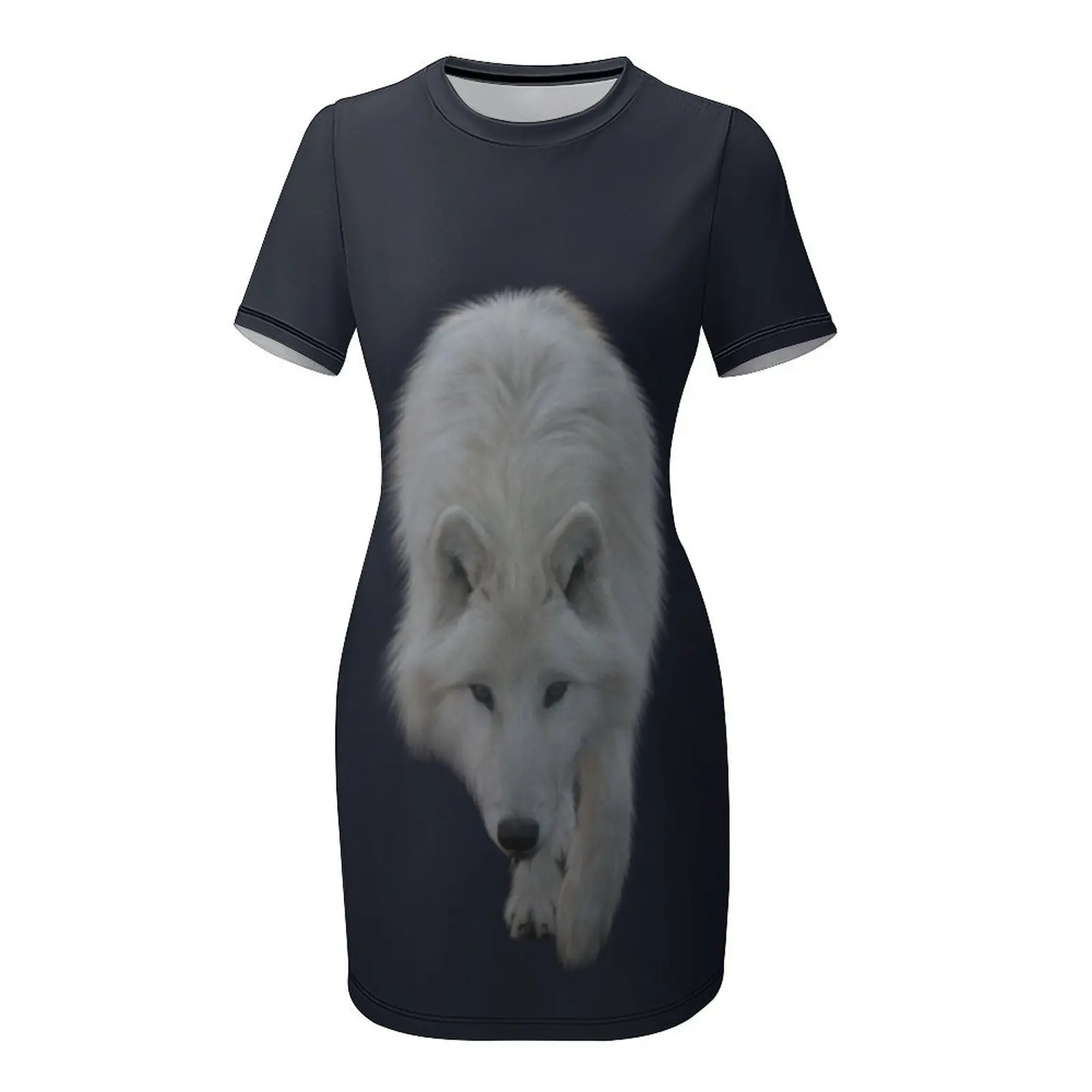 Sneaky White Wolf Short Sleeved Dress clothing women summer 2025 dress for women summer beach outfits for women