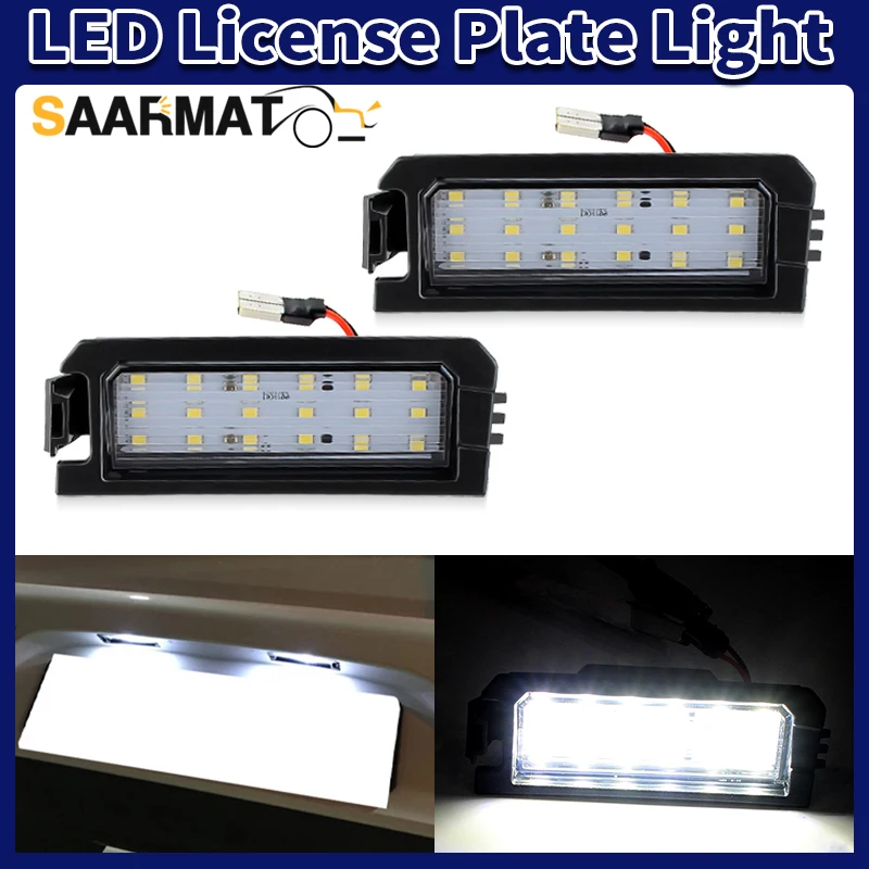 Lámpara LED para Kia K5 Rio Niro Cadenza, Hyundai Sonata Venue Elantra GT i30 Veloster-N, luz de matrícula trasera, 2 uds.